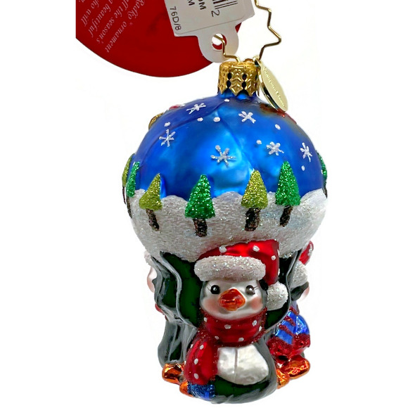 Christopher Radko A Lotta Help From My Friends Gem Penguins Christmas Ornament - Picture 1 of 10